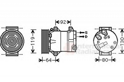 VAN WEZEL 4300k429 -  Компрессор, кондиционер